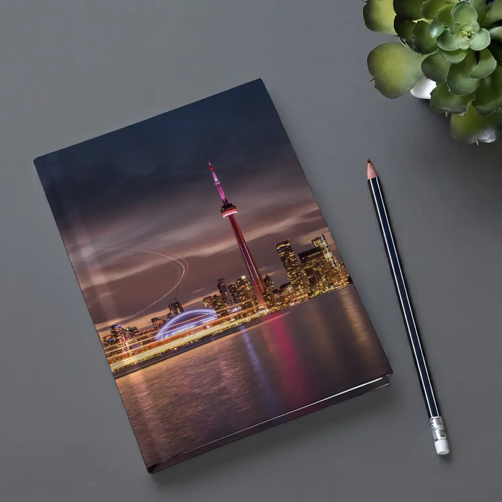 Toronto Skyline CN Tower Dusk Waterfront – Notebooks