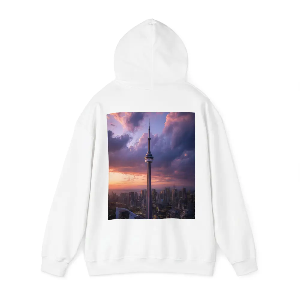 CN Tower Toronto Skyline Dramatic Sunset Sky – Hoodies
