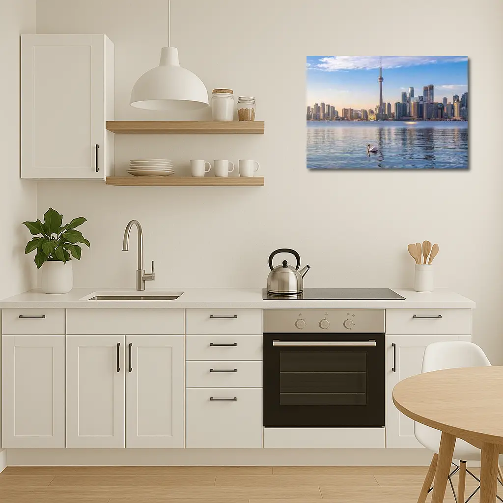 Toronto Skyline Swan on Lake Ontario – Wall Art