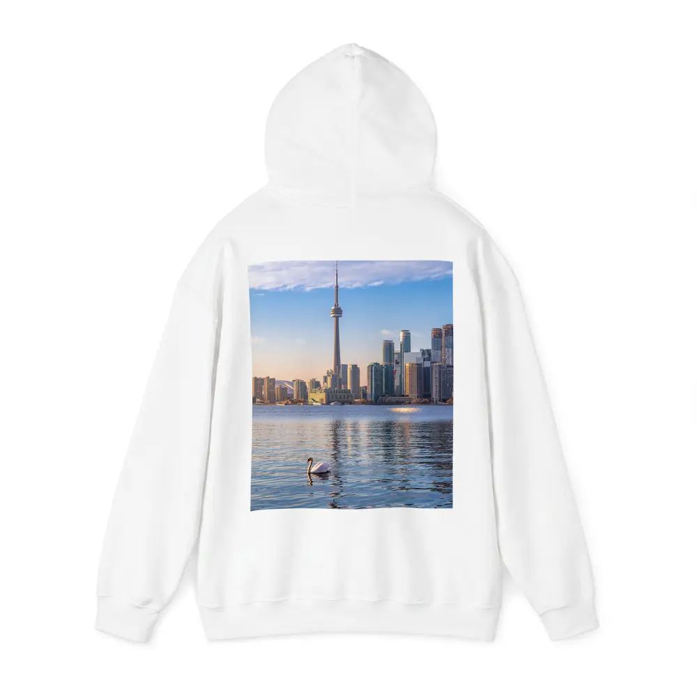 Toronto Skyline Swan on Lake Ontario – Hoodies