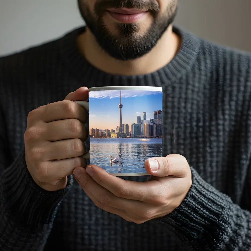 Toronto Skyline Swan on Lake Ontario – Mugs