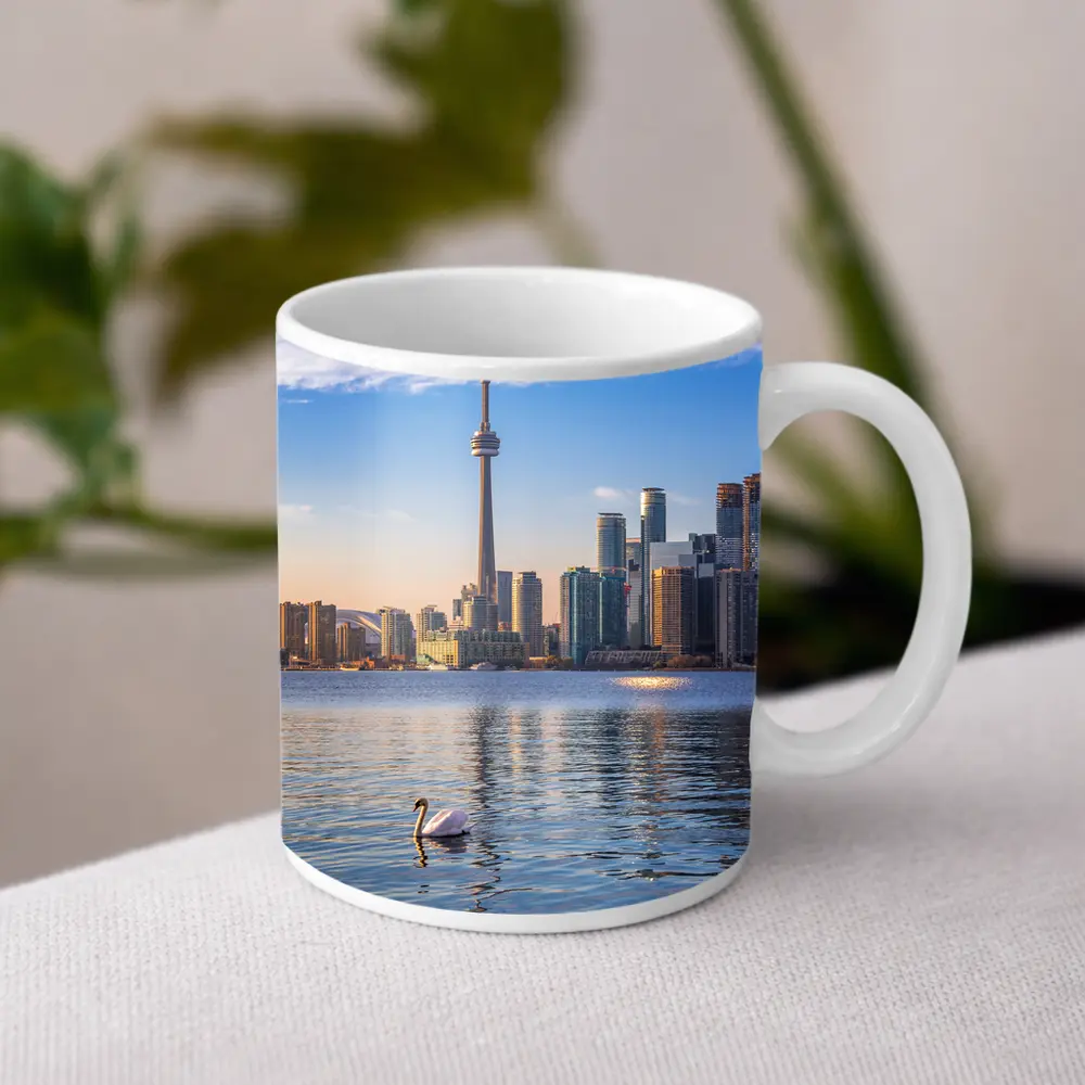 Toronto Skyline Swan on Lake Ontario – Mugs