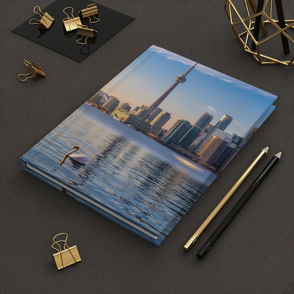 Toronto Skyline Swan on Lake Ontario – Notebooks