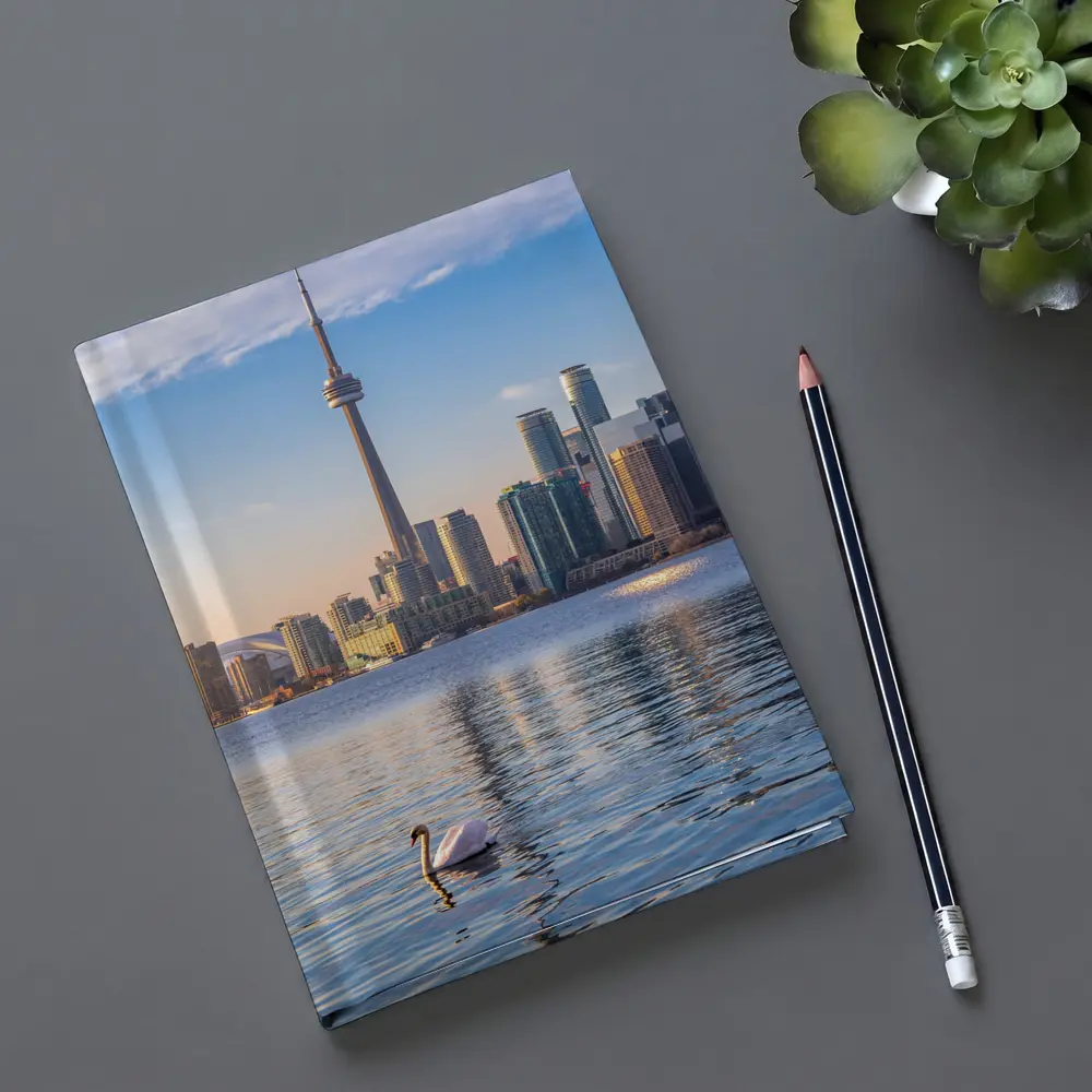 Toronto Skyline Swan on Lake Ontario – Notebooks