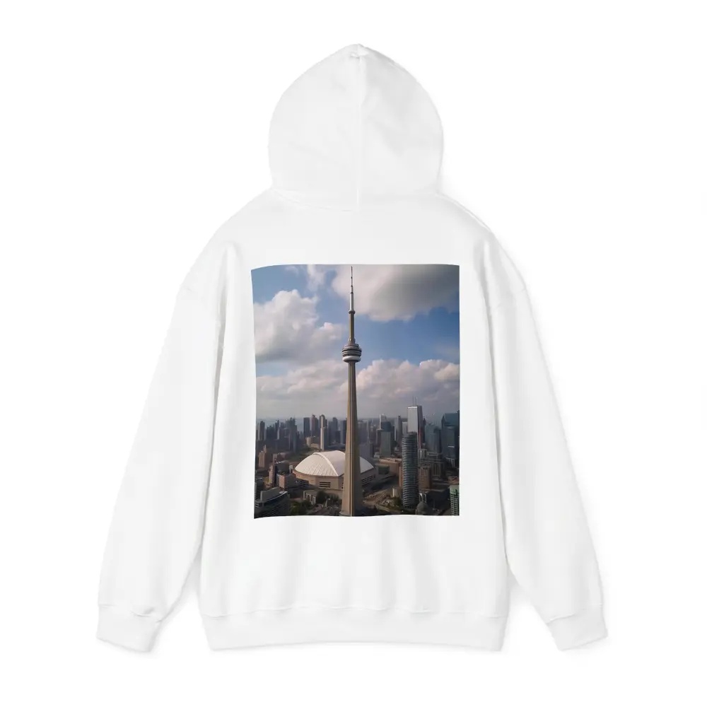 CN Tower Toronto Skyline Cloudy Day – Hoodies