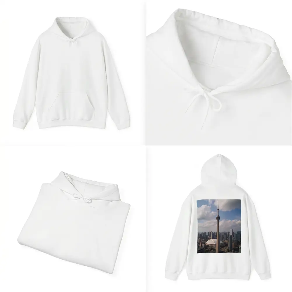 CN Tower Toronto Skyline Cloudy Day – Hoodies