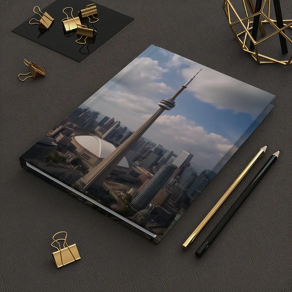 CN Tower Toronto Skyline Cloudy Day – Notebooks