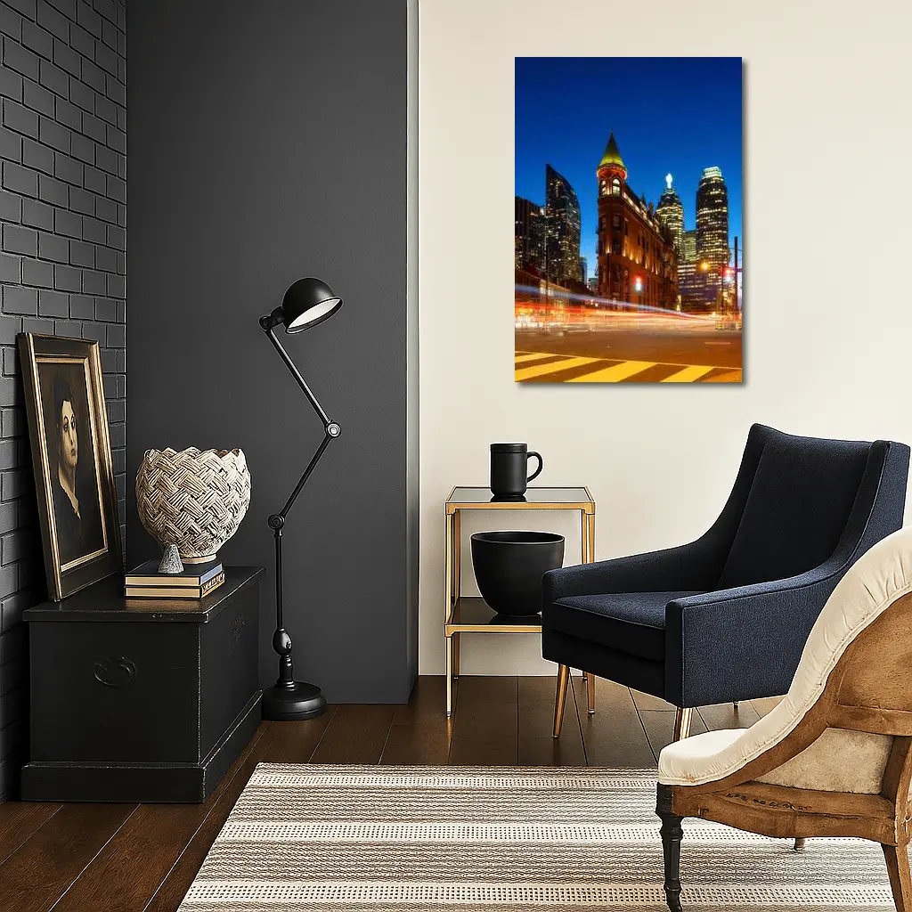 Gooderham Flatiron Building Toronto Night Lights – Wall Art