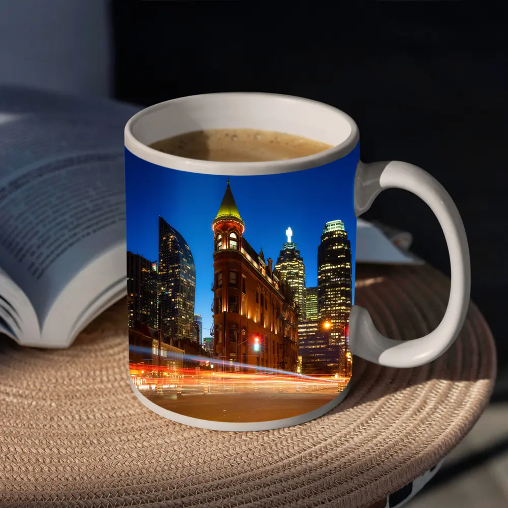 Gooderham Flatiron Building Toronto Night Lights – Mugs
