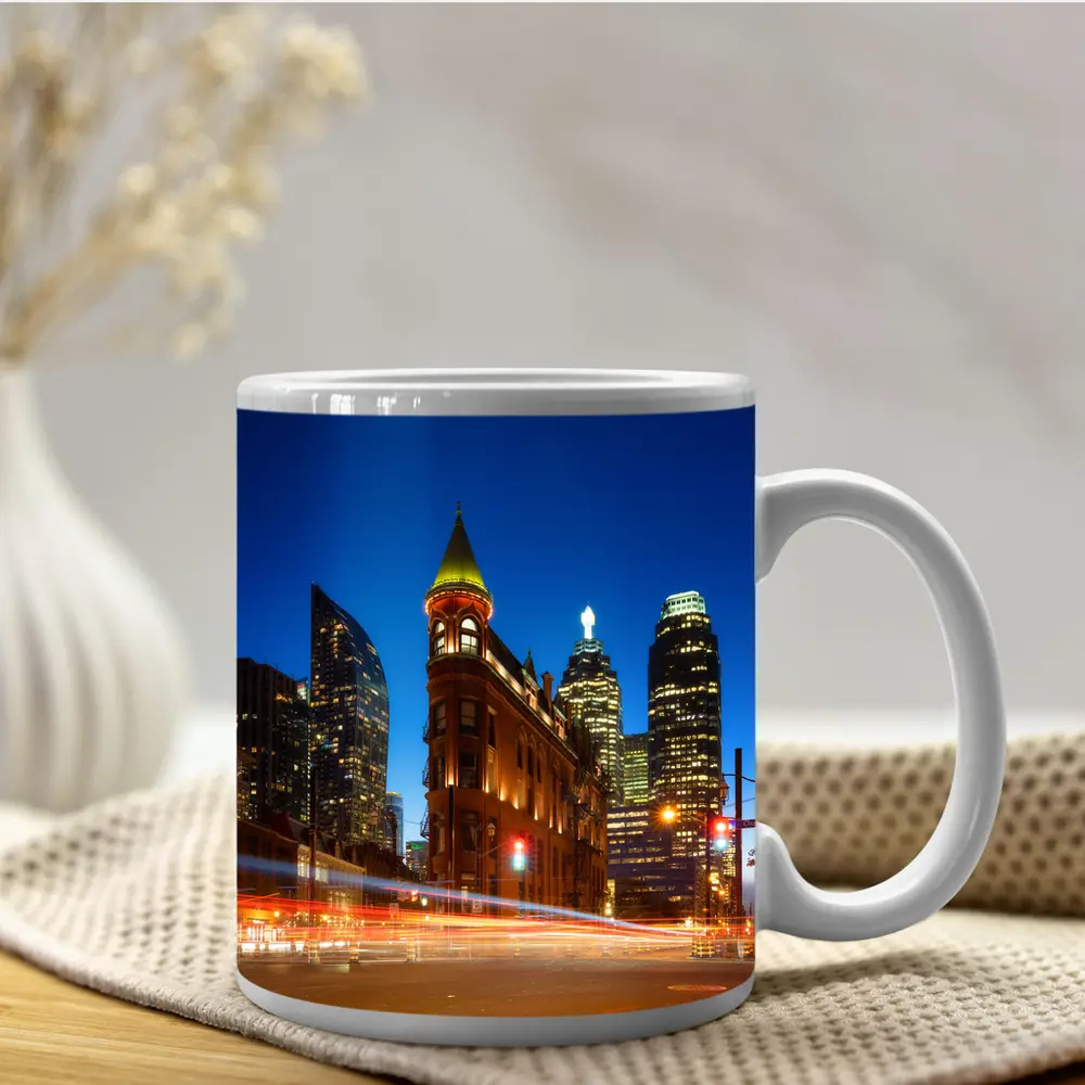 Gooderham Flatiron Building Toronto Night Lights – Mugs