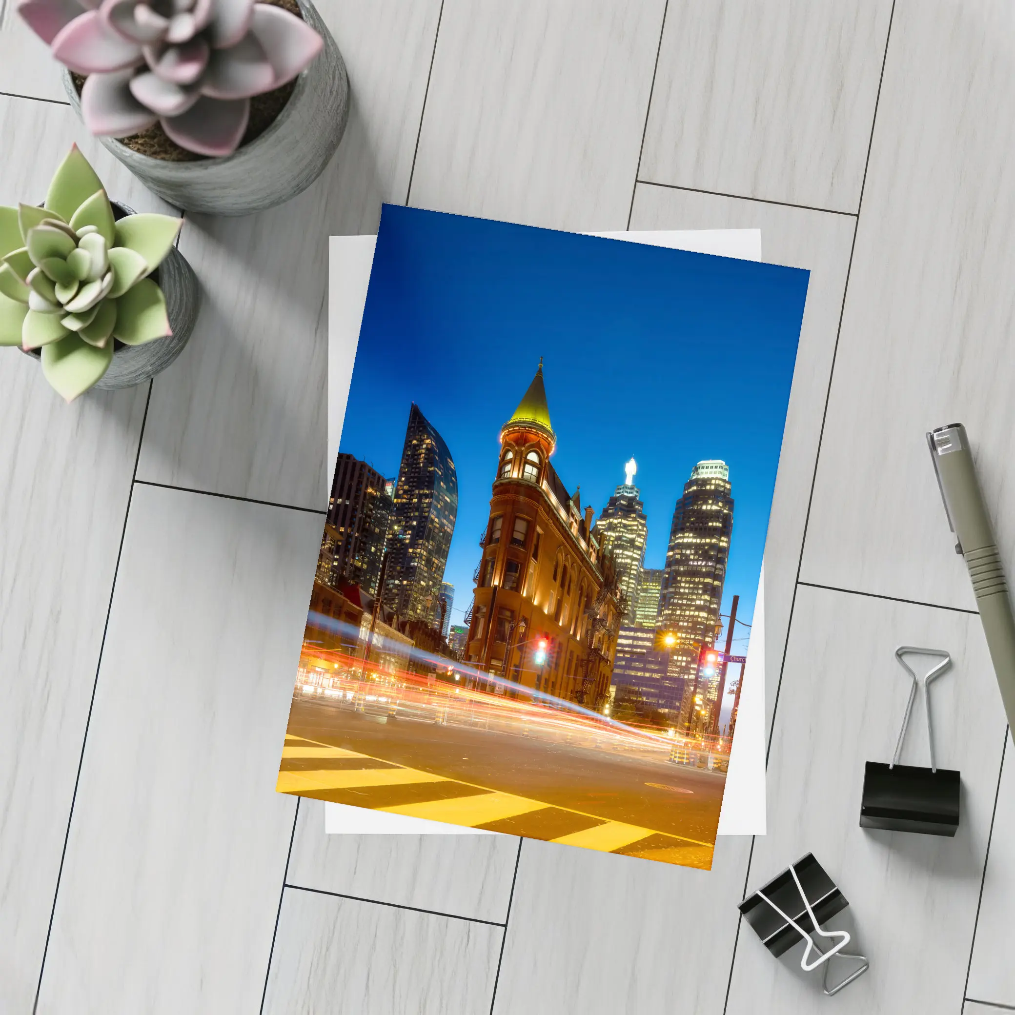 Gooderham Flatiron Building Toronto Night Lights – Postcards