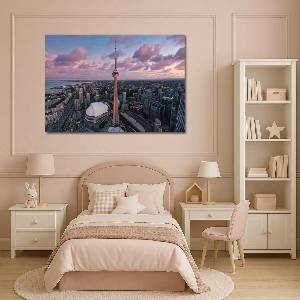 CN Tower Toronto Skyline Aerial Sunset View – Wall Art