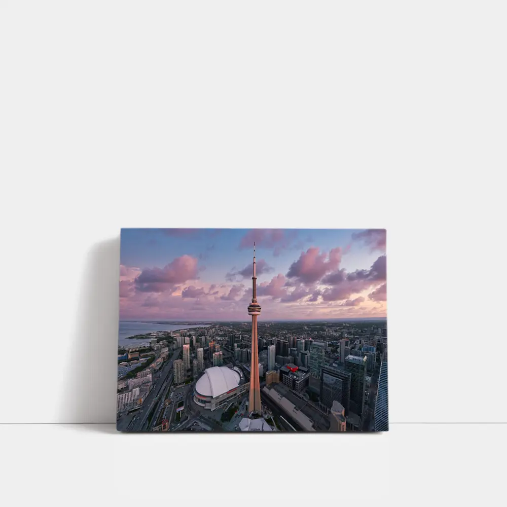 CN Tower Toronto Skyline Aerial Sunset View – Wall Art