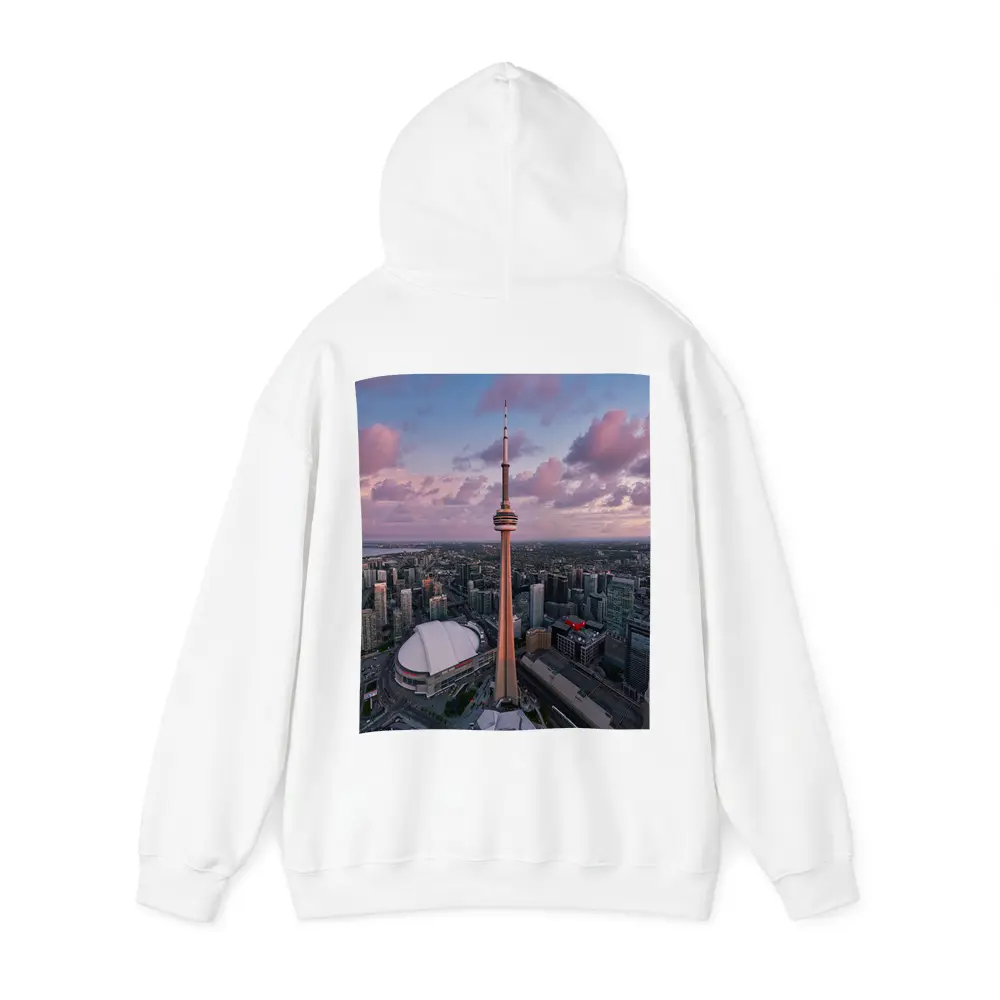 CN Tower Toronto Skyline Aerial Sunset View – Hoodies