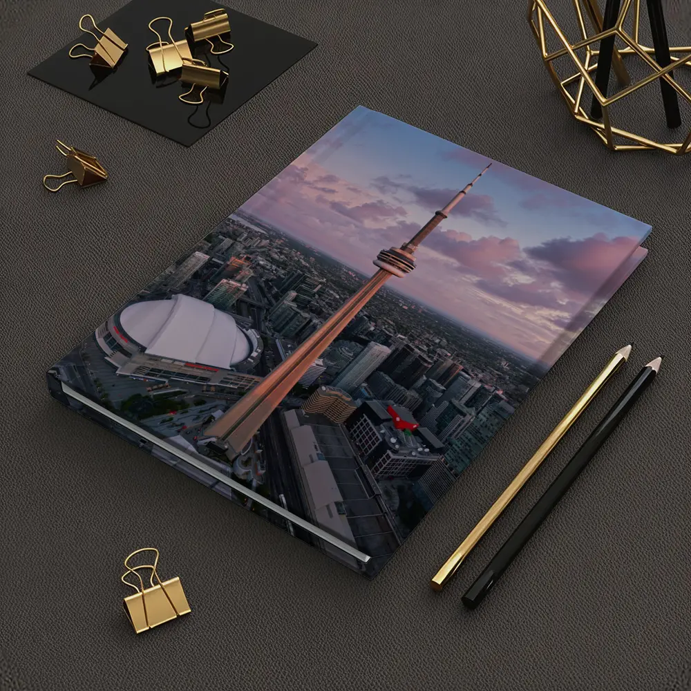 CN Tower Toronto Skyline Aerial Sunset View – Notebooks