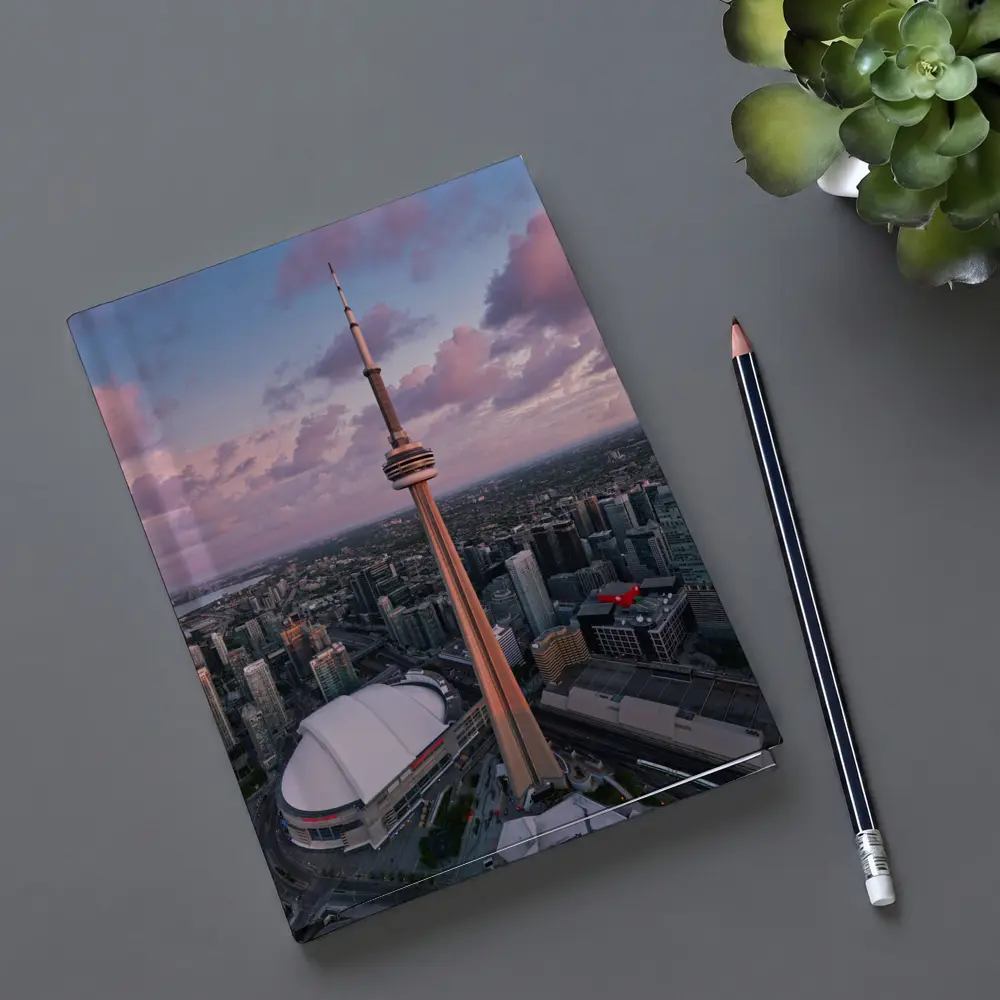 CN Tower Toronto Skyline Aerial Sunset View – Notebooks