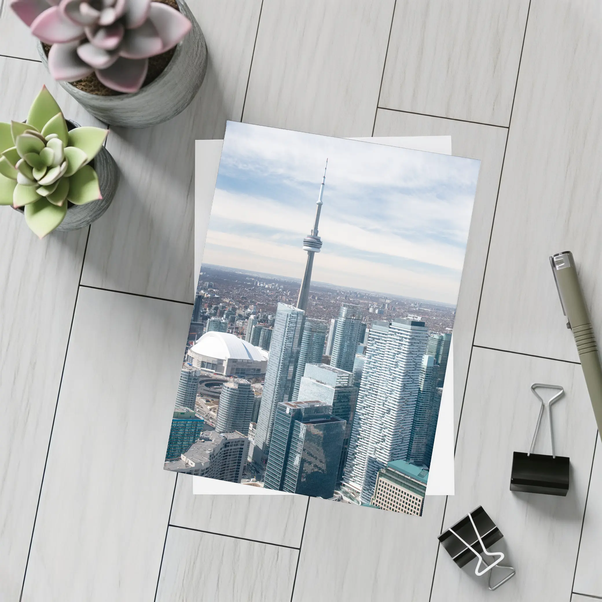 Toronto CN Tower Skyline Aerial City View – Postcards