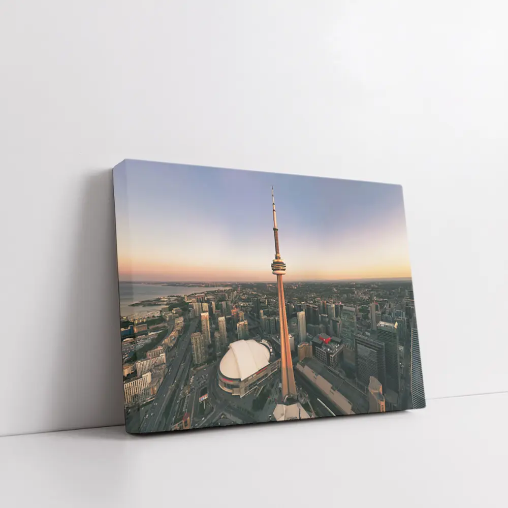 CN Tower Toronto Skyline Sunset Aerial View – Wall Art