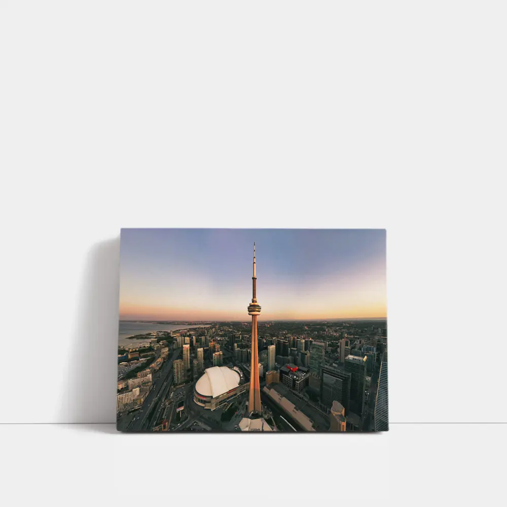 CN Tower Toronto Skyline Sunset Aerial View – Wall Art