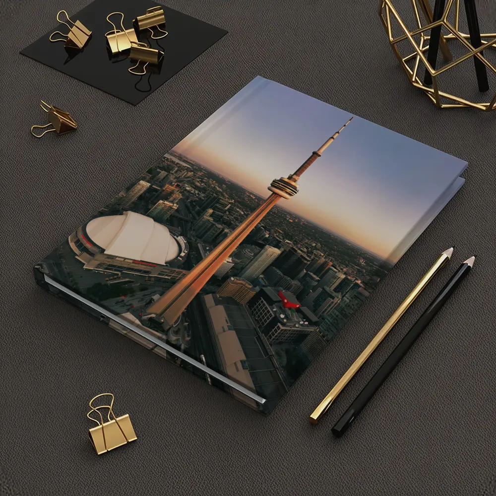 CN Tower Toronto Skyline Sunset Aerial View – Notebooks