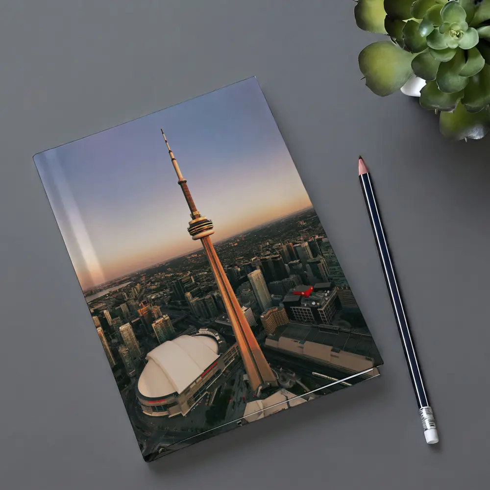 CN Tower Toronto Skyline Sunset Aerial View – Notebooks