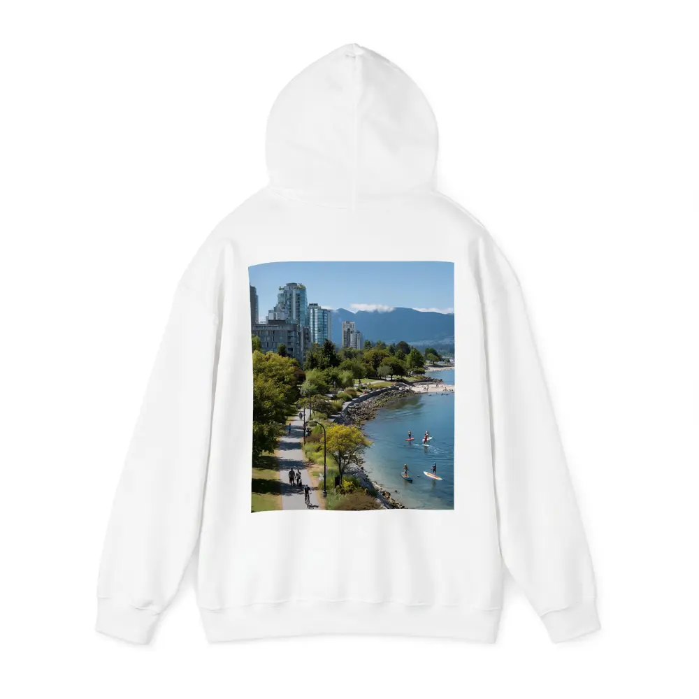 Vancouver Seawall Skyline Mountains Water View – Hoodies