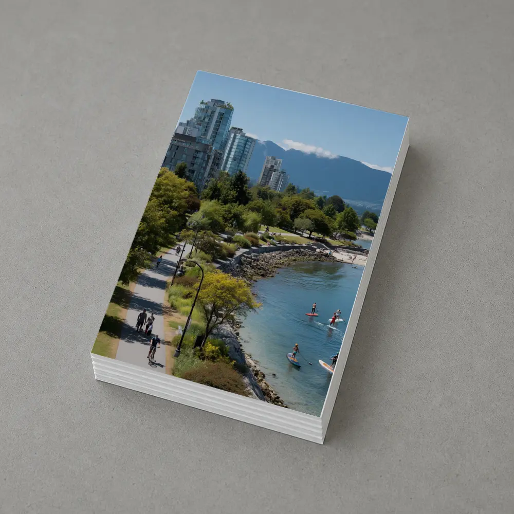 Vancouver Seawall Skyline Mountains Water View – Postcards