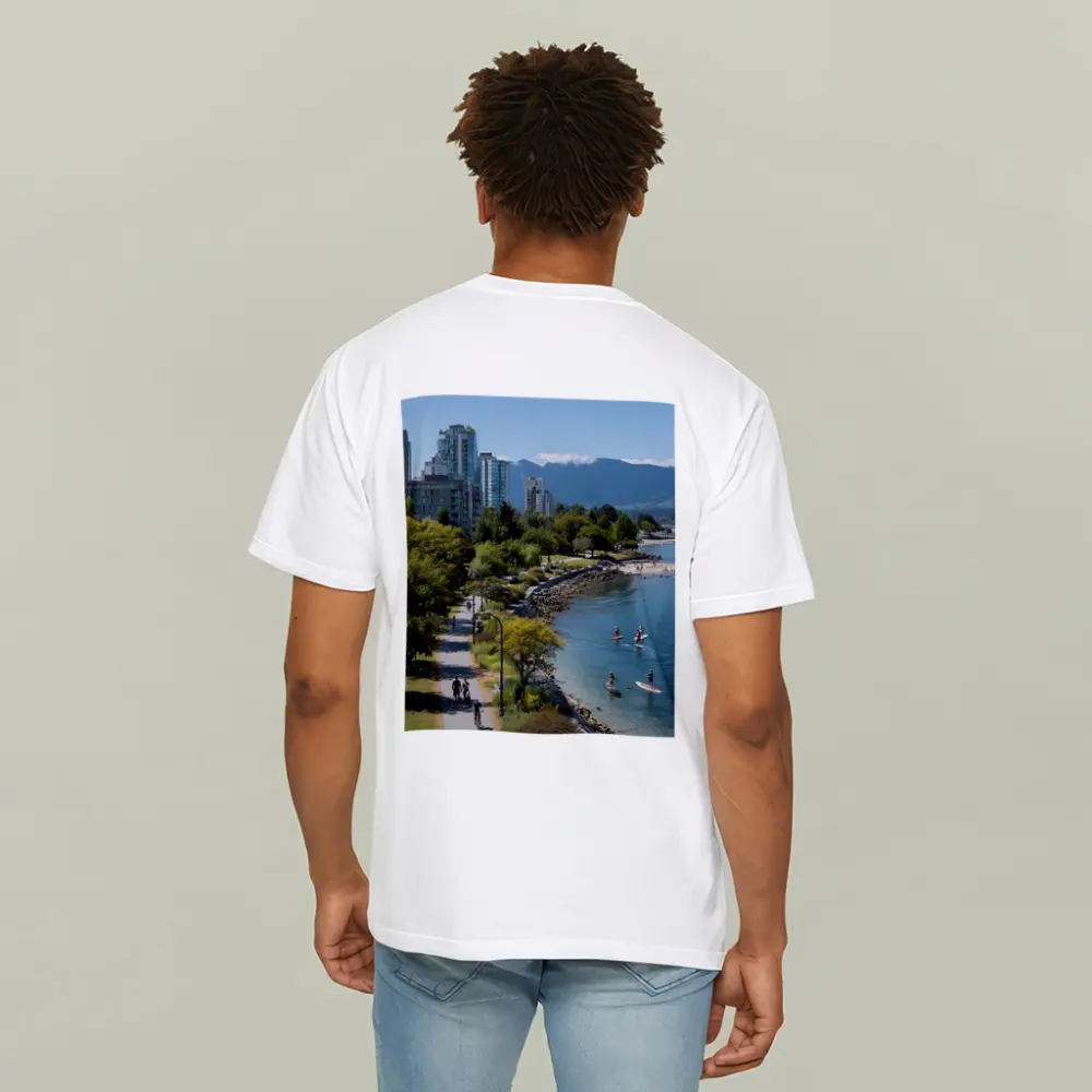 Vancouver Seawall Skyline Mountains Water View – T-Shirts