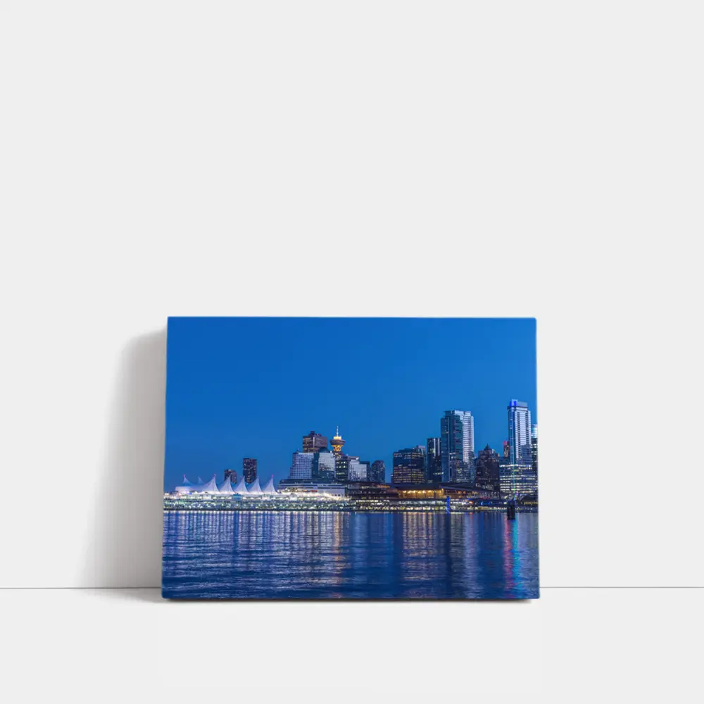 Vancouver Canada City Skyline Blue Dusk – Wall Art