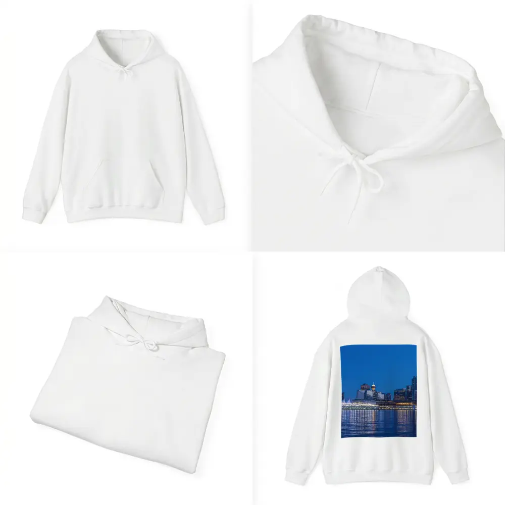 Vancouver Canada City Skyline Blue Dusk – Hoodies