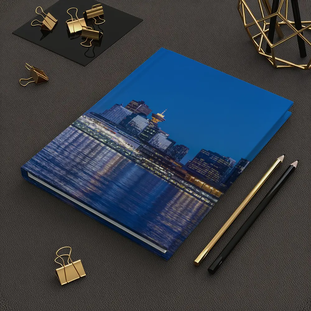 Vancouver Canada City Skyline Blue Dusk – Notebooks