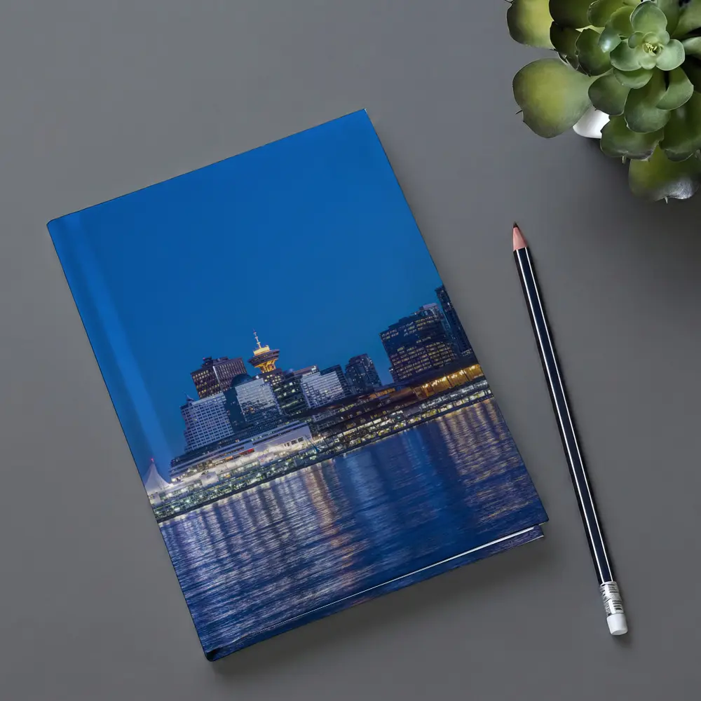 Vancouver Canada City Skyline Blue Dusk – Notebooks