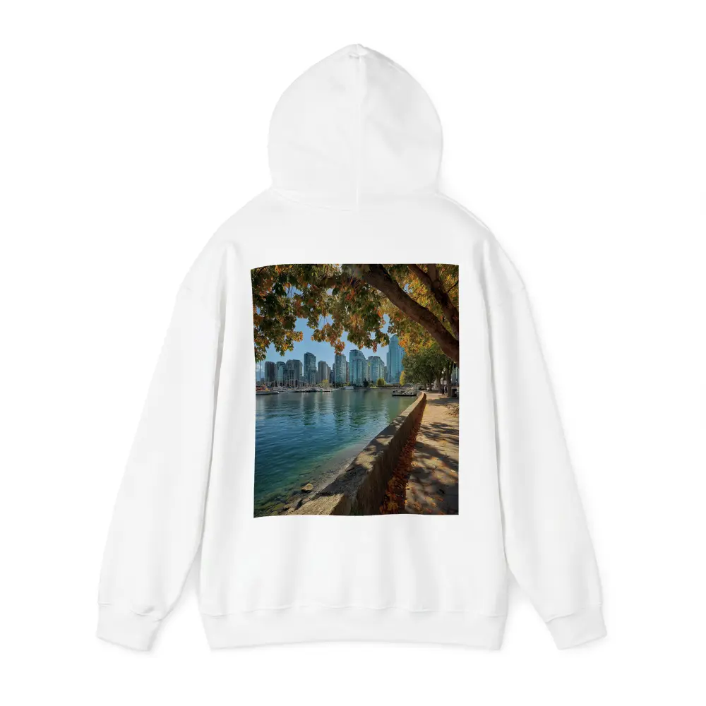 Vancouver Waterfront Skyline Autumn Trees Seawall – Hoodies