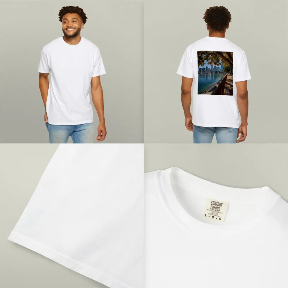 Vancouver Waterfront Skyline Autumn Trees Seawall – T-Shirts