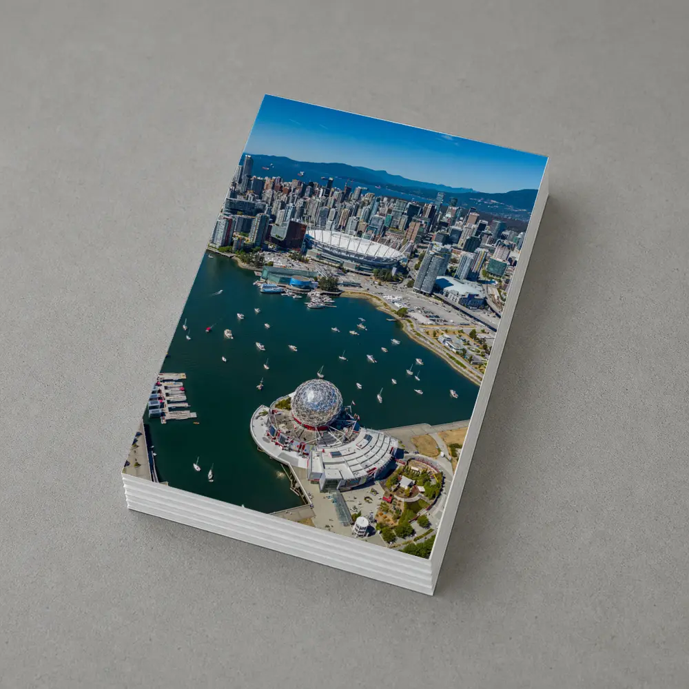 Vancouver Aerial Skyline False Creek Science World – Postcards
