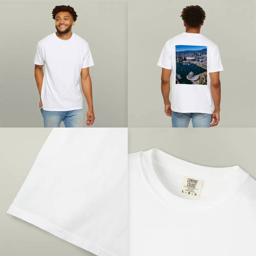 Vancouver Aerial Skyline False Creek Science World – T-Shirts