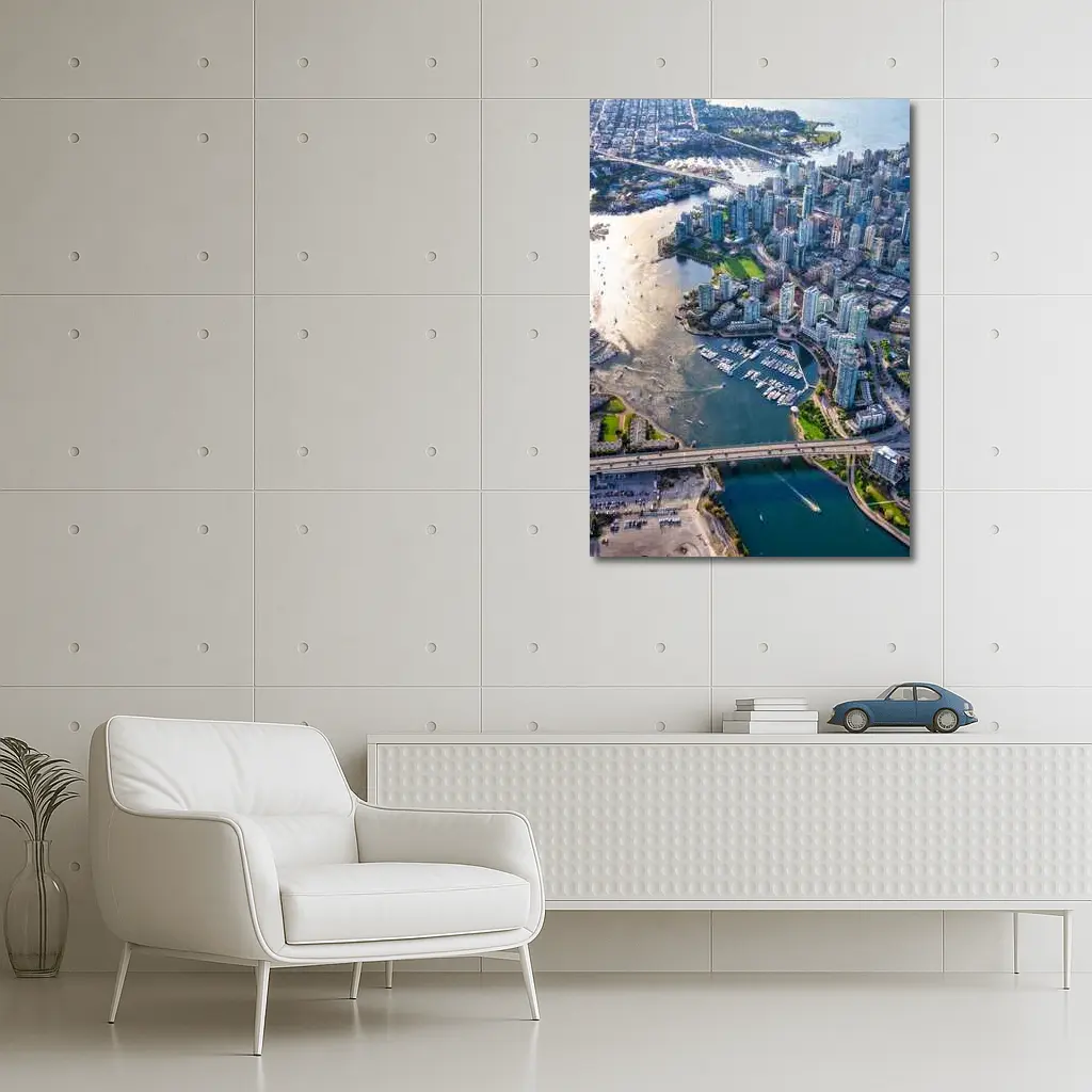 Vancouver Canada Aerial City Marina View – Wall Art