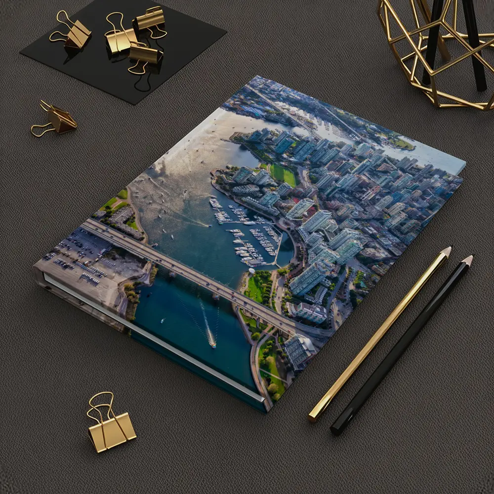 Vancouver Canada Aerial City Marina View – Notebooks
