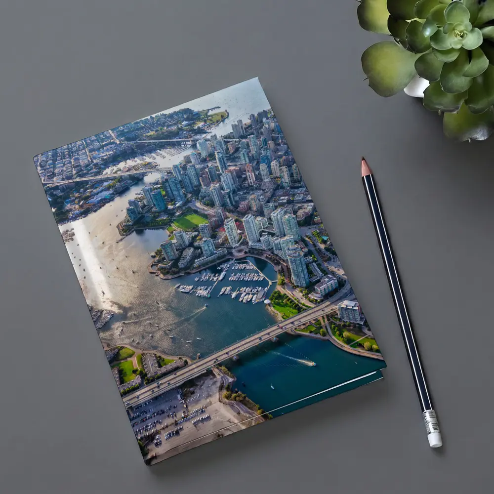 Vancouver Canada Aerial City Marina View – Notebooks