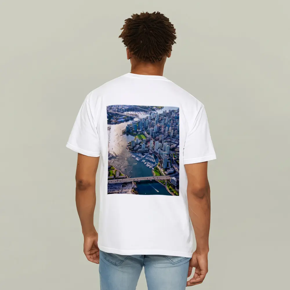 Vancouver Canada Aerial City Marina View – T-Shirts