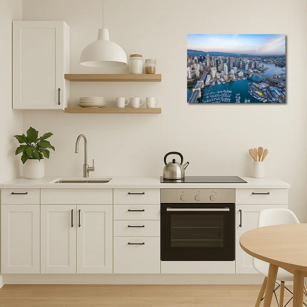 Vancouver Canada Aerial City Skyline Marina – Wall Art