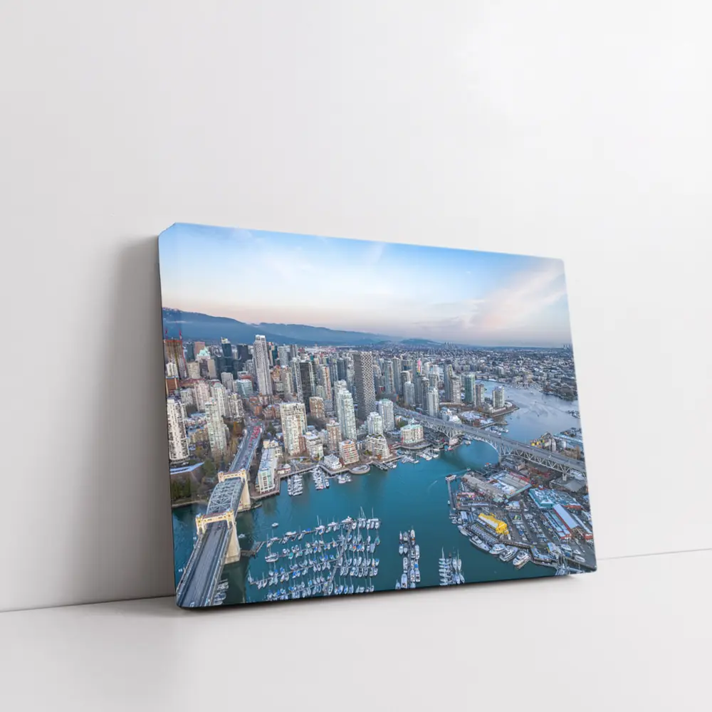 Vancouver Canada Aerial City Skyline Marina – Wall Art