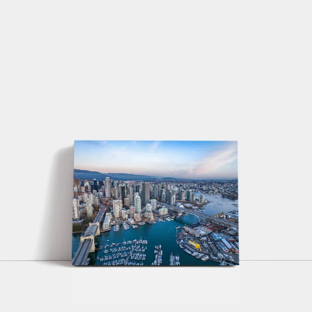 Vancouver Canada Aerial City Skyline Marina – Wall Art