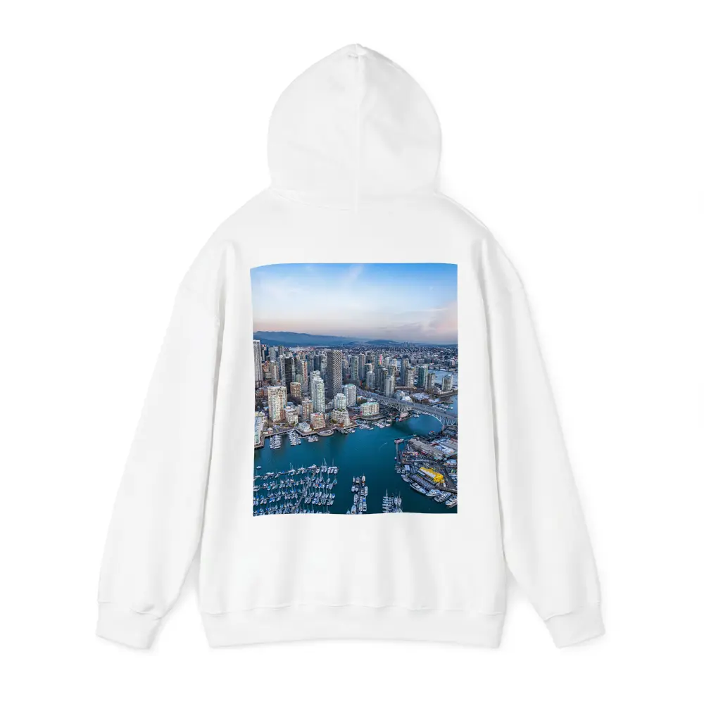 Vancouver Canada Aerial City Skyline Marina – Hoodies