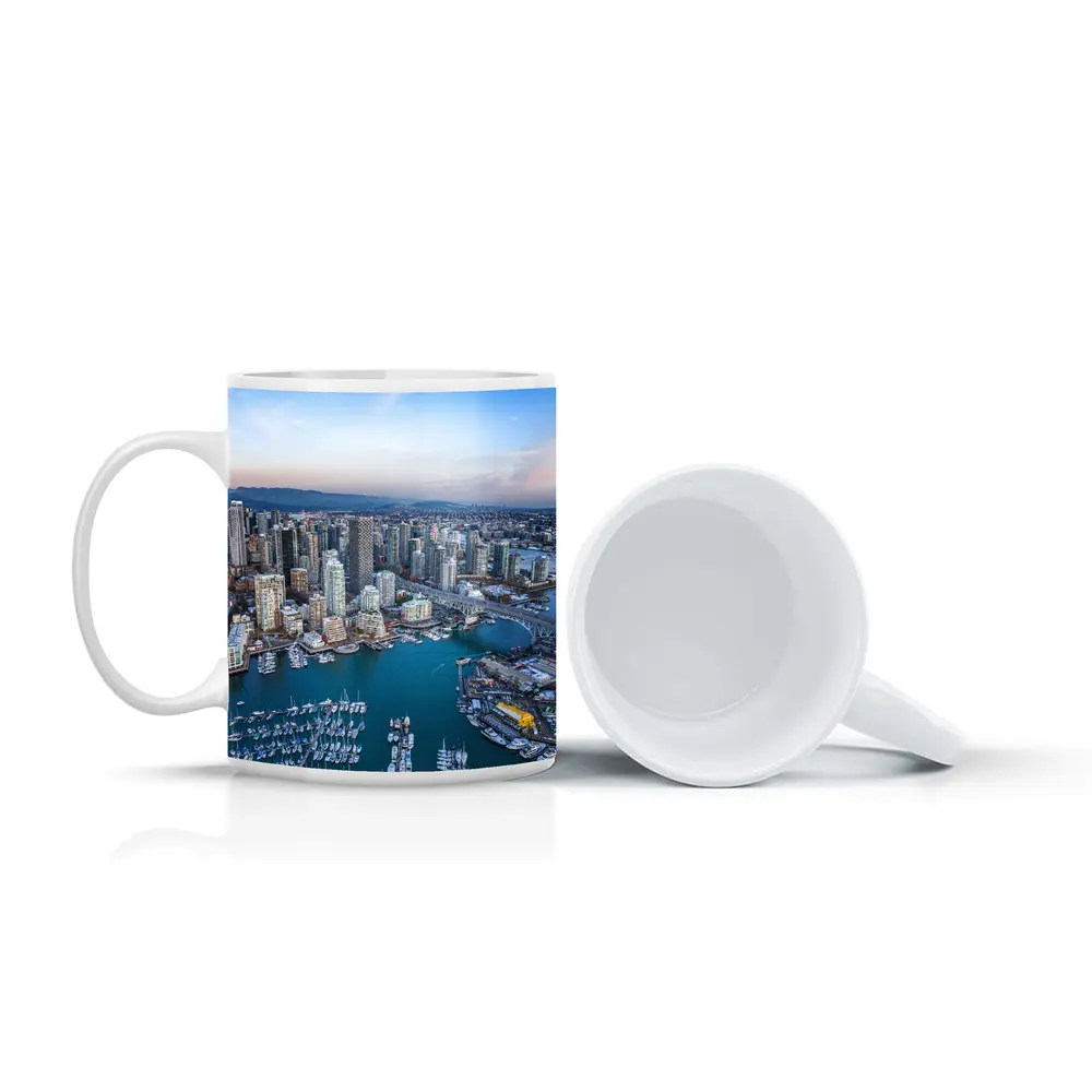 Vancouver Canada Aerial City Skyline Marina – Mugs