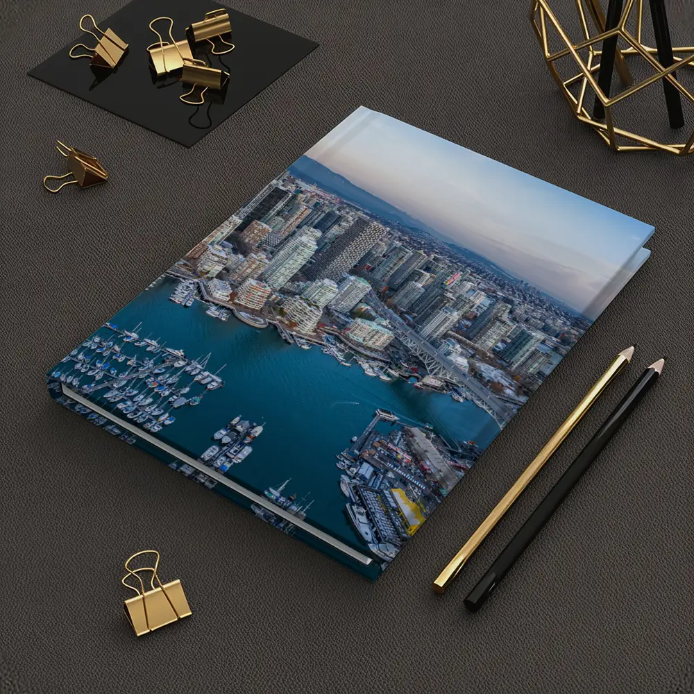 Vancouver Canada Aerial City Skyline Marina – Notebooks