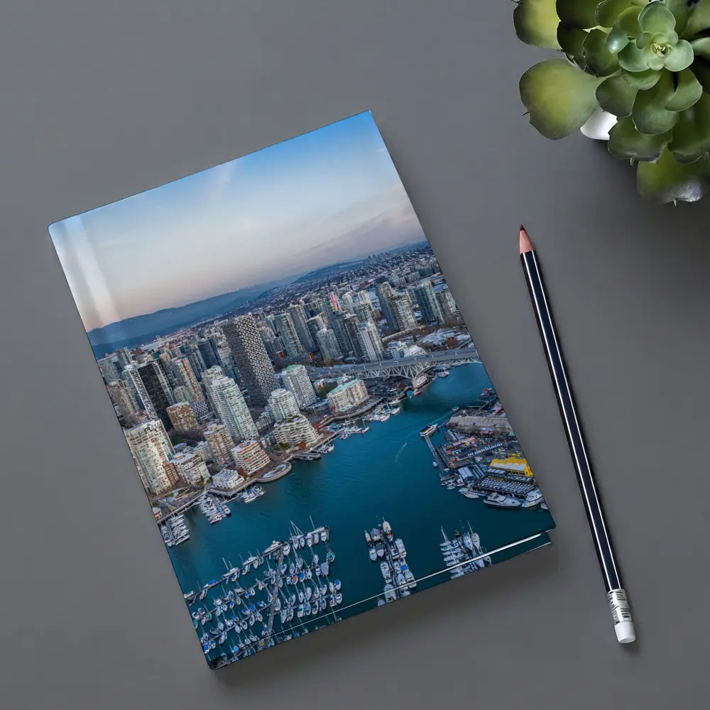 Vancouver Canada Aerial City Skyline Marina – Notebooks