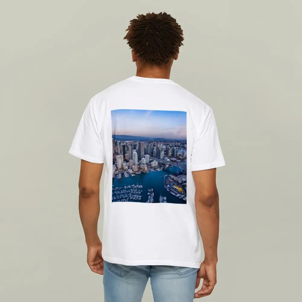 Vancouver Canada Aerial City Skyline Marina – T-Shirts