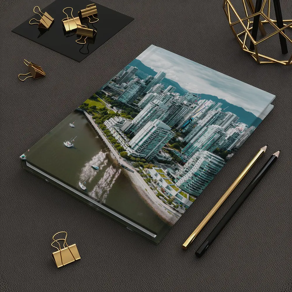 Vancouver Skyline Aerial View Mountains Bay – Notebooks