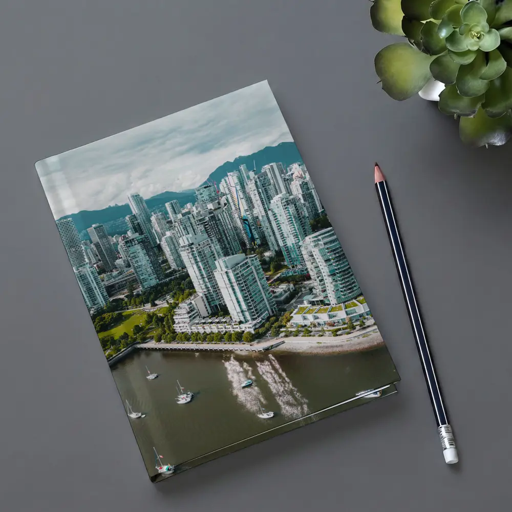 Vancouver Skyline Aerial View Mountains Bay – Notebooks